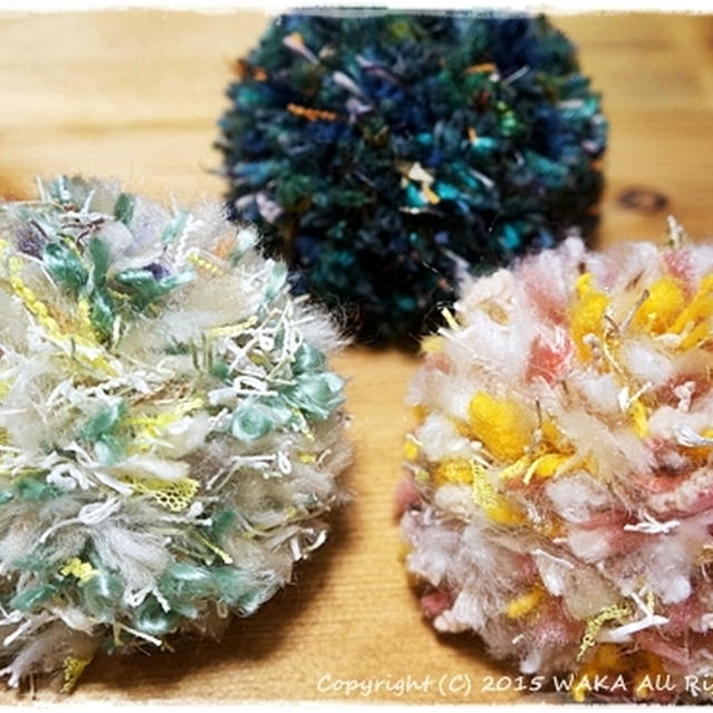■糸巻き de ポンポンブローチ作り♪再び( ･ω･)ﾉ■続々…創作意欲がとまらない～★