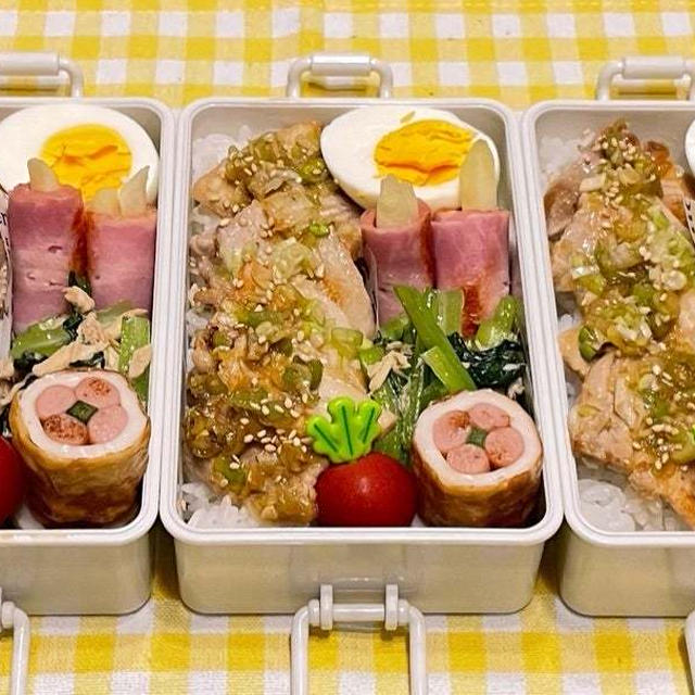 6月18日＊ドドーン！！！ネギ塩豚丼のお弁当♩♩♩