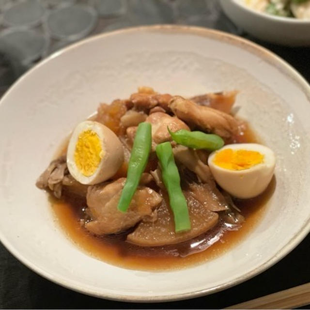 大根と鶏肉のごま油風味煮込みの夜ごはん　＆我が家の調味料あれこれ