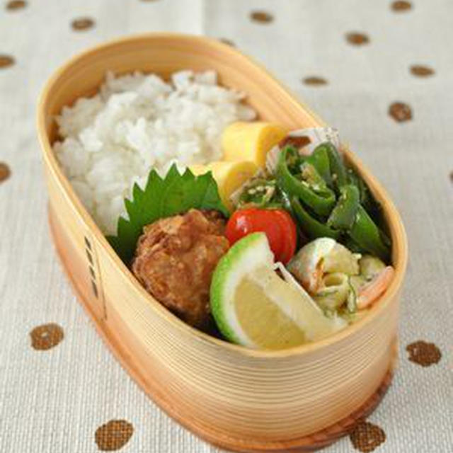 塩麹唐揚げかぼす風味弁当