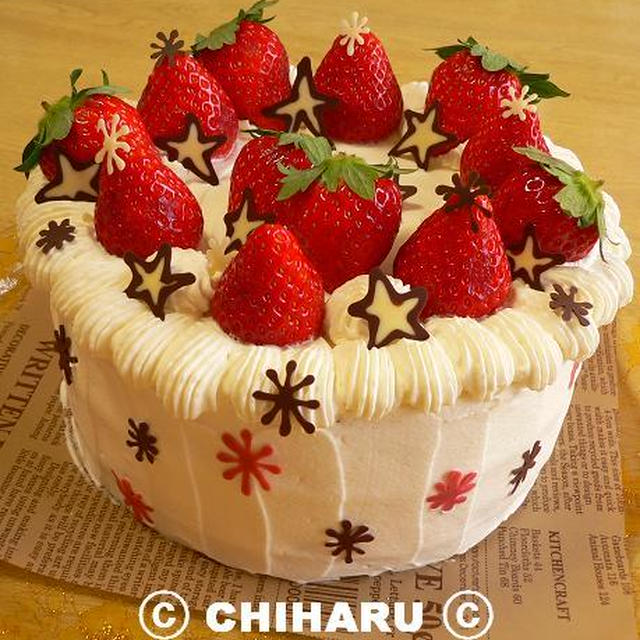 Love Snow かわいい雪と苺のデコレーションケーキ By Chiharuさん レシピブログ 料理ブログのレシピ満載