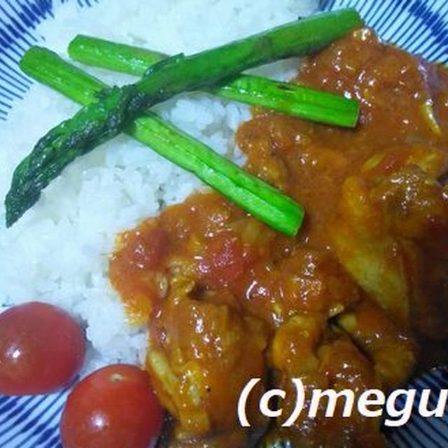 トマト水煮缶でチキンカレー