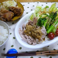 ねりからしでピリ辛胡麻だれ
