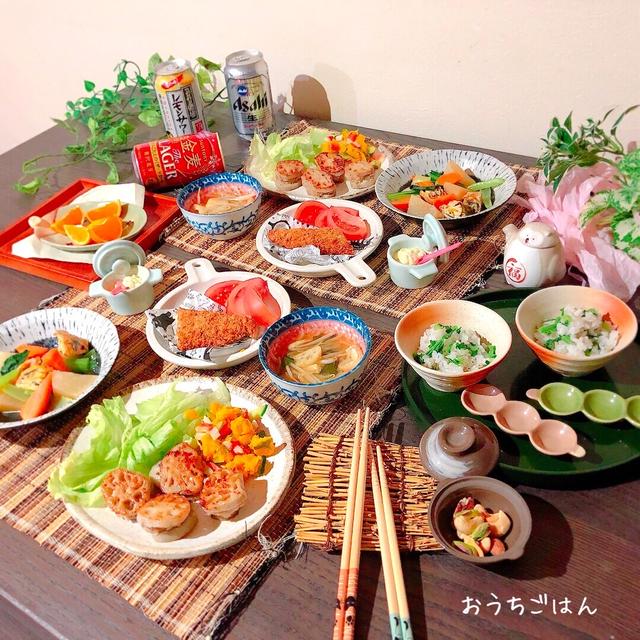 ブラウンカラーの地味ごはん