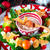 【いつもの材料でクリスマス】クリスマスリースサラダ★明太豆腐ディップ&明太トースト添え