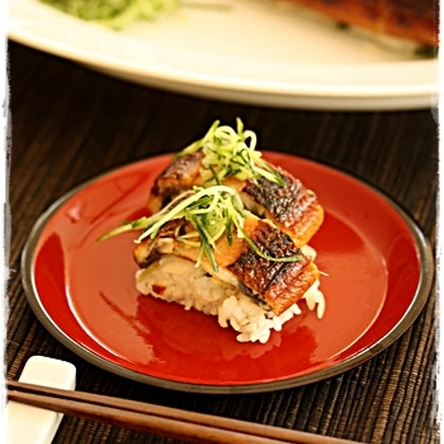 鰻の一本寿司と夏のワンプレートおもてなしごはん。