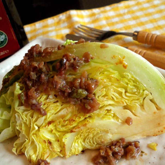 春キャベツ焼きアンチョビソース