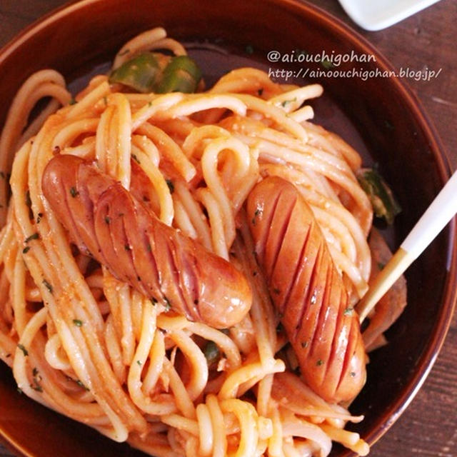 電子レンジでも美味しくできちゃう♡我が家のお手軽クリーミーナポリタン♡