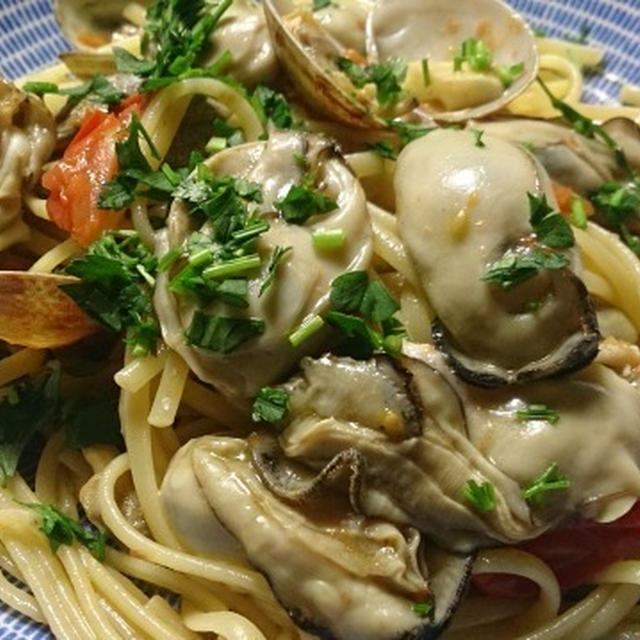 野郎飯流・かきとあさりのスパゲッティ