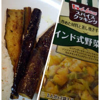 揚げなすでぴりっと辛くてスパイシー♪ インド式野菜炒め