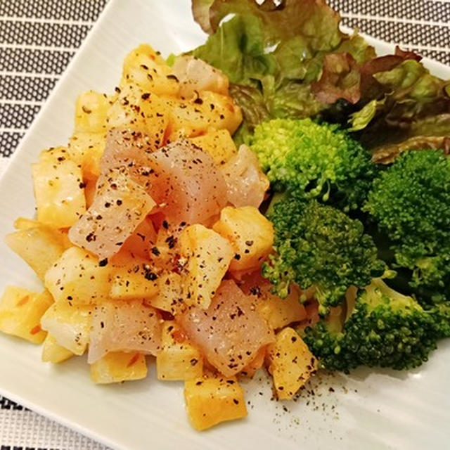 再び、びん長マグロと長芋コラボ♪びん長マグロと長芋のピリ辛炒め☆フーディストノート掲載のお知らせ♡