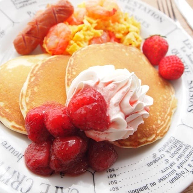 パンケーキブランチ～苺パンケーキサンド～