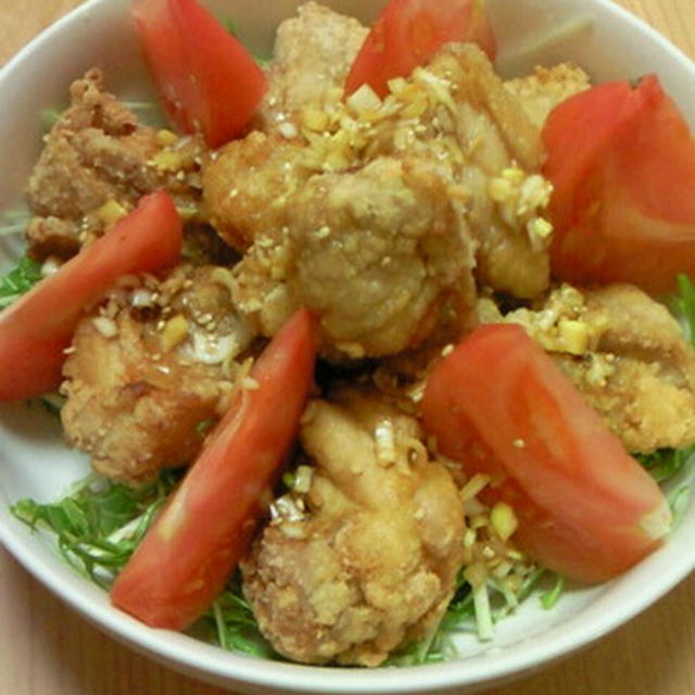 鶏の唐揚げ 葱ソース