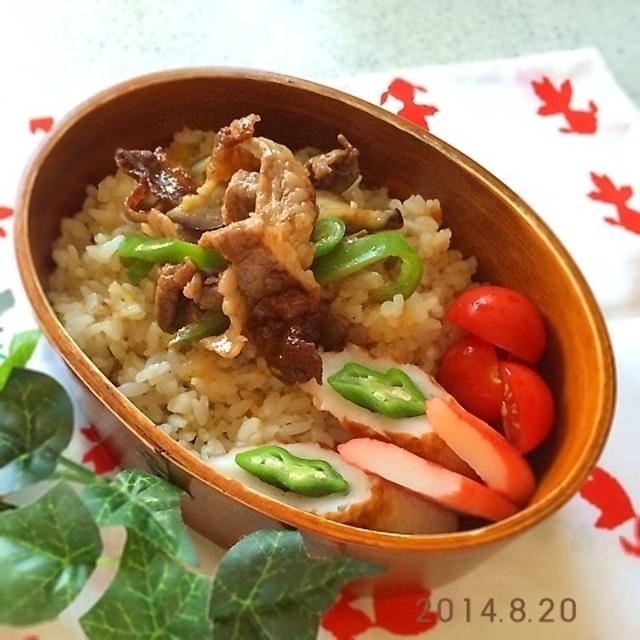 焼肉のっけ炒飯弁当♪2014.8.20