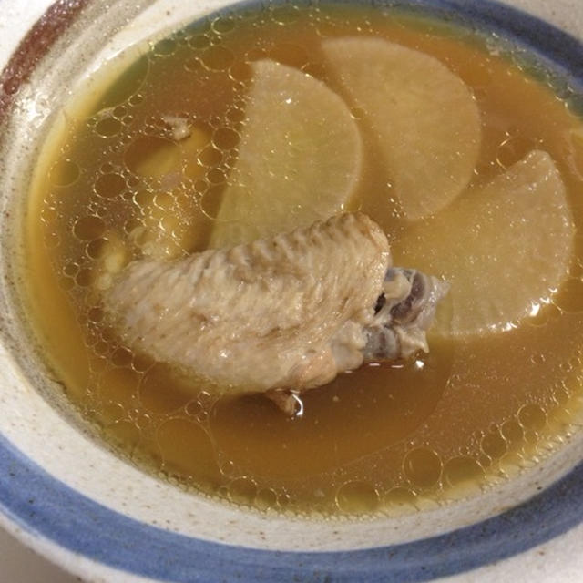 大根&手羽先林檎酢煮♪