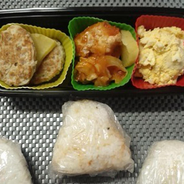妻のつくりおきおかずで作る自分弁当