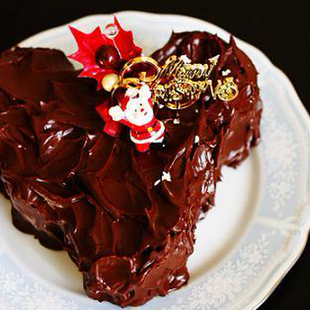 ハートのクリスマスチョコレートケーキ By あいらさん レシピブログ 料理ブログのレシピ満載