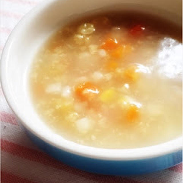251日目-1　ご飯80g+海苔+ピジョン おいしいレシピ たらとえびのお魚だんご（ベビーフード）＋モンキーバナナ1本