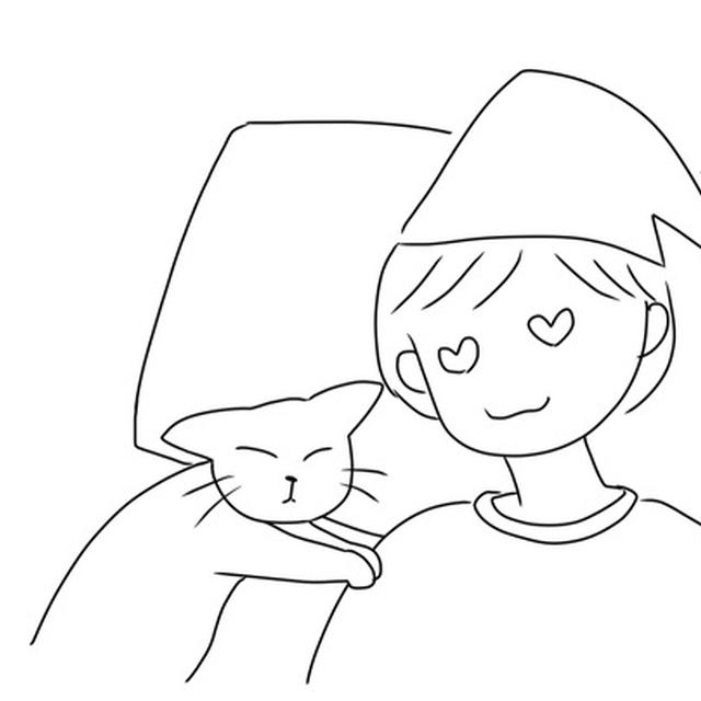 わか坊と枕を分けて寝た♪