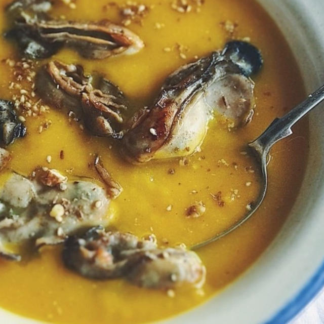 かぼちゃと牡蠣のスープ