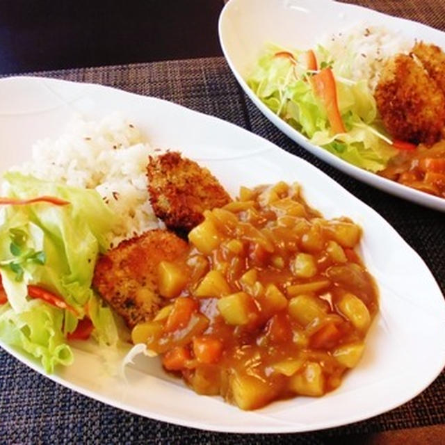 リクエストでルーで作ったチキンカツカレー♪～♪