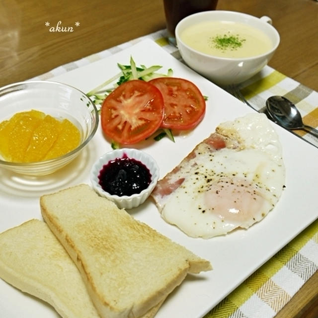 ビシソワーズで朝ごはん　と　梅干し作り開始♪　