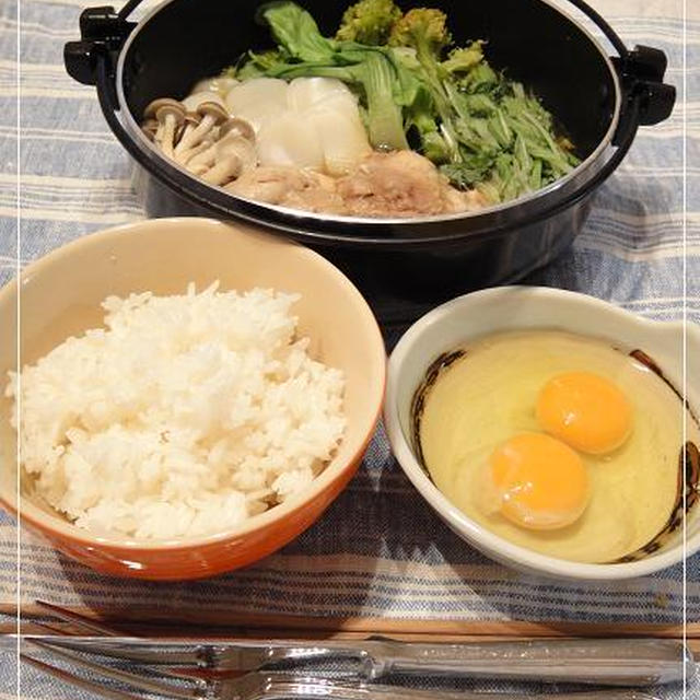 鶏すき鍋定食☆