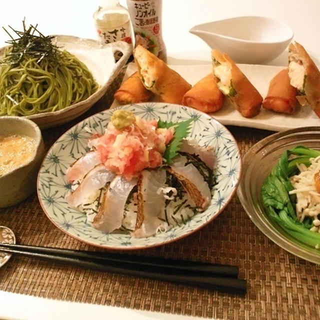 真鯛ねぎとろ丼とか
