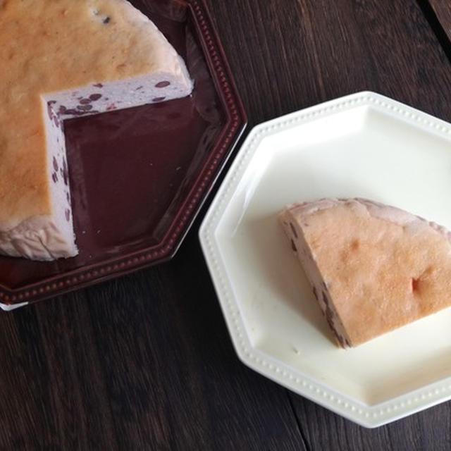 つぶあんのベイクドチーズケーキを焼いてみた。