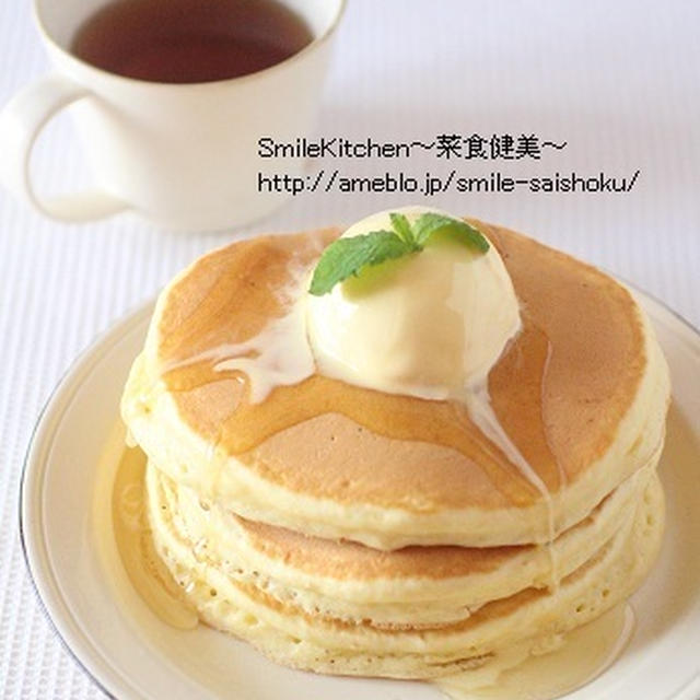 先日のおやつ【ホットケーキにバニラアイス♪】＆つくレポお礼