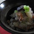 焼しいたけとへしこのみぞれ酢和え