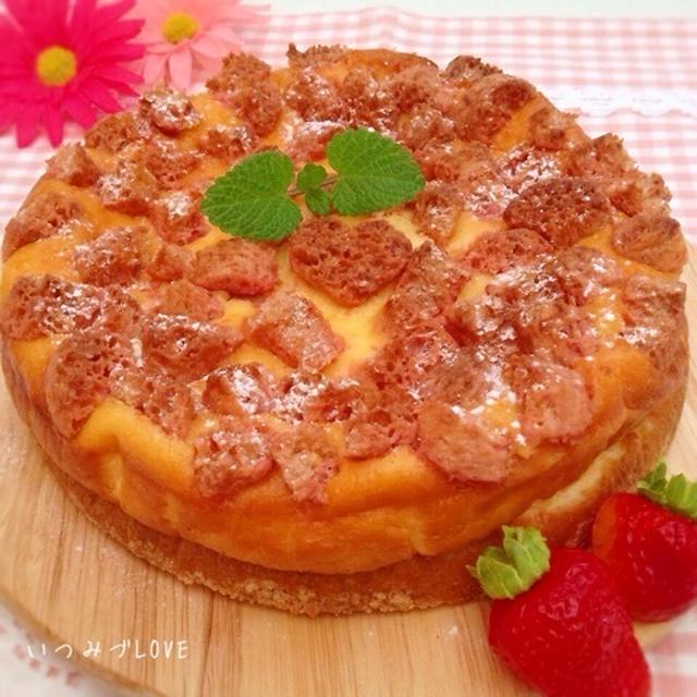手土産ストロベリーチーズケーキ