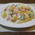 そら豆とじゃがベーコンのクリームパスタ