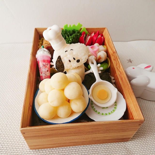 ミニお月見だんごのお弁当〖おままごと弁当＊お月見＊スヌーピーシェフ〗