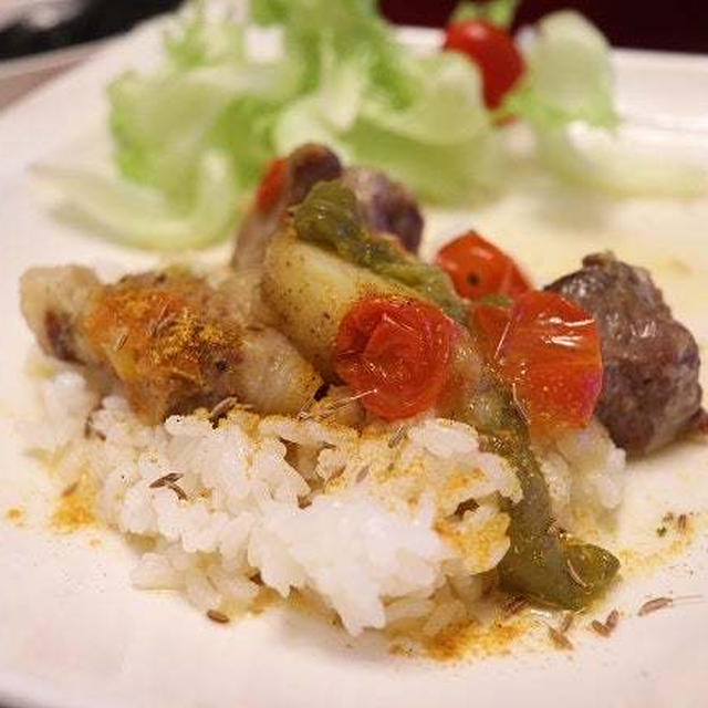 ★やわらかポーク煮込みで食べる海外風めし・#本日のおうちごはん