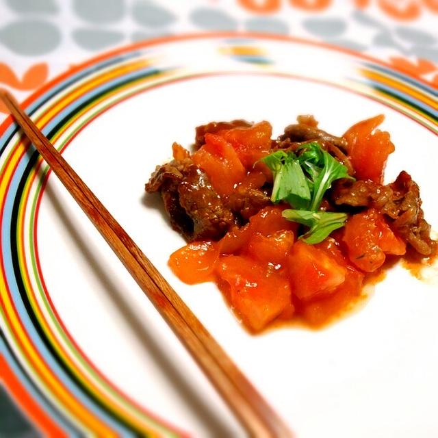 牛肉とﾄﾏﾄ炒め　♪　氷河期