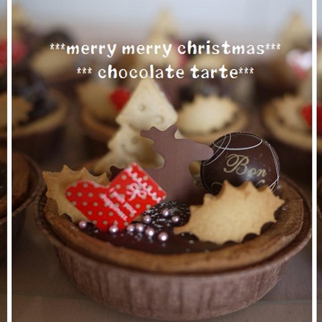 フルーツロール＆チョコレートタルトのクリスマスケーキ♪