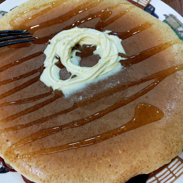 巨大ホットケーキ焼きました＼(^o^)／ダイソーのオススメキッチングッズ♪