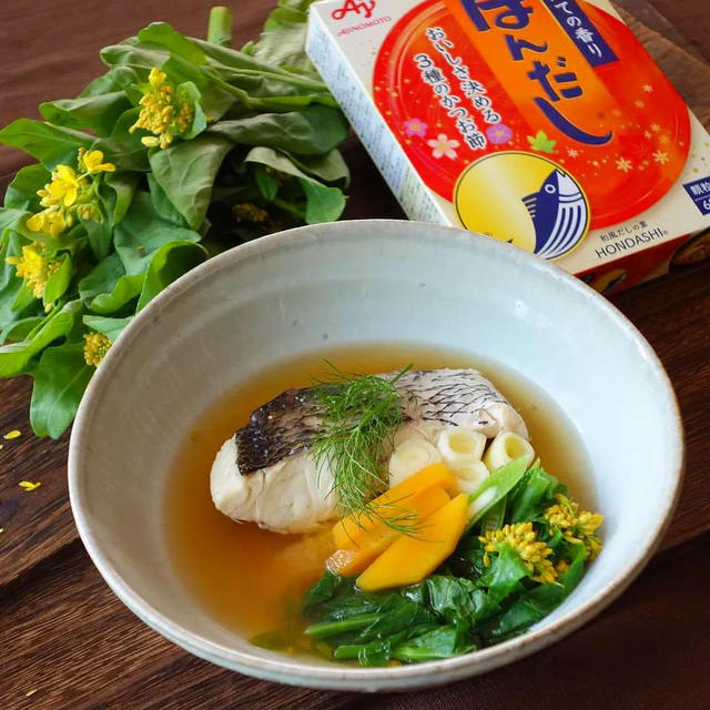 [浮腫み軽減レシピ]鯛の満菜みそ汁