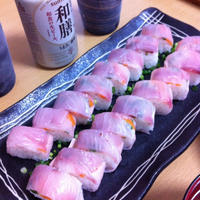 和膳と一緒に★カンパチと赤カブのお寿司