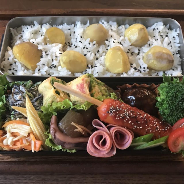 お弁当（栗ご飯）