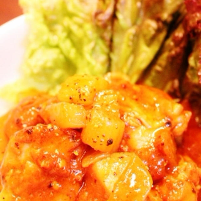 鶏もも肉のトマト赤ワイン煮