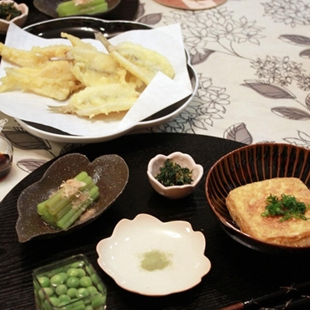 筍とやっとの蕗で、春の肴セット。