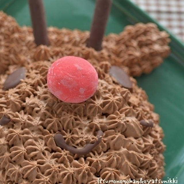 トナカイさんのケーキ、レシピUPしました☆