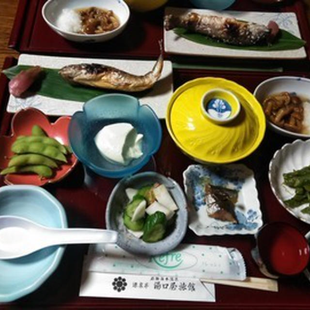 ２０１８年１０月　岩瀬湯本温泉　源泉亭湯口屋　再訪２回目　夕食＆朝食編