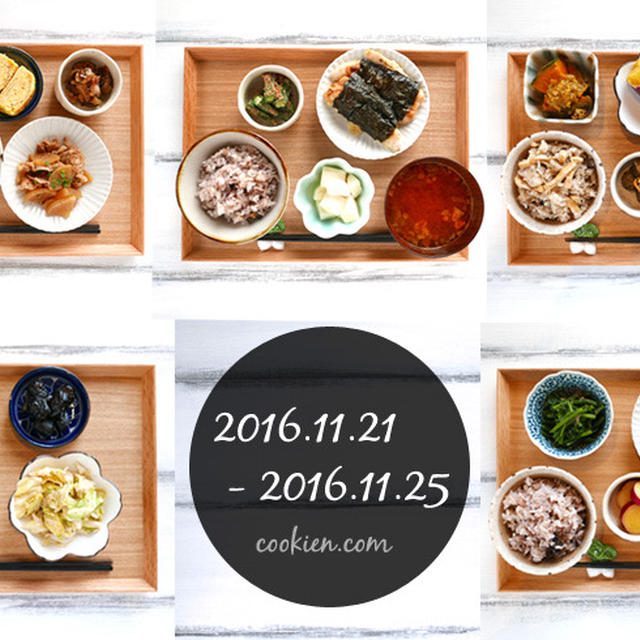 作り置きで日々の献立（2016/11/21〜11/25）