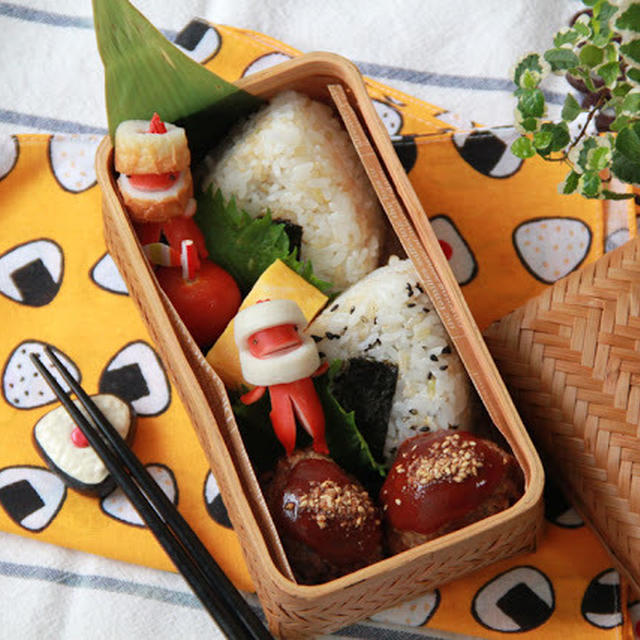 おにぎりとちくわ星人弁当
