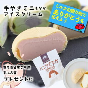 《ポチ＆レポ》乳製品の美味しいお店の最中アイス（牧場ギフト 飛騨の牛乳屋・牧成舎）