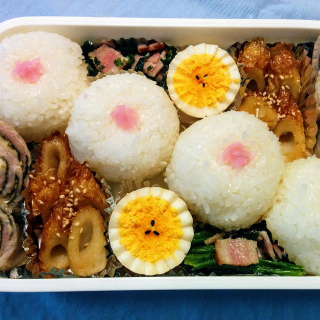 今日のお弁当　第1383号　～新作　豚肉の海苔チーズぐるぐる～