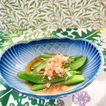 胃腸を助ける薬膳副菜～スナップエンドウのおひたし